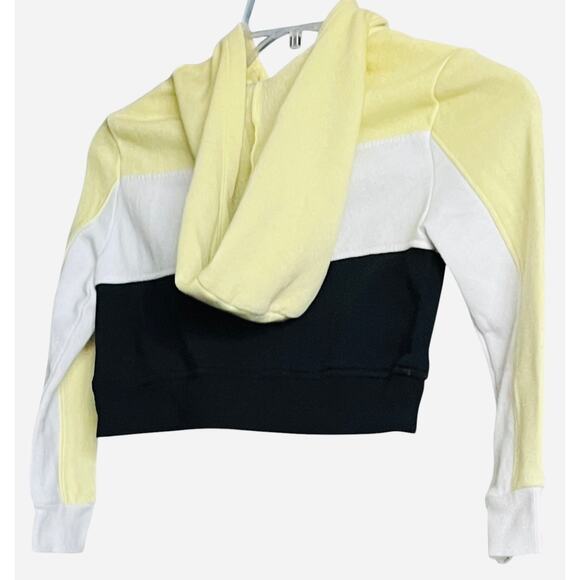 JUSTICE ACTIVE CROPPED LONG SLEEVE GYMNAST HOODIE, GIRLS, 6/7-YELLOW BLACK WHITE - Picture 7 of 10